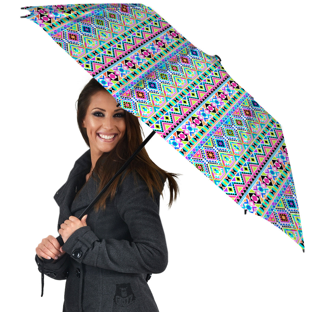 Aztec Colorful Print Pattern Umbrella-grizzshop