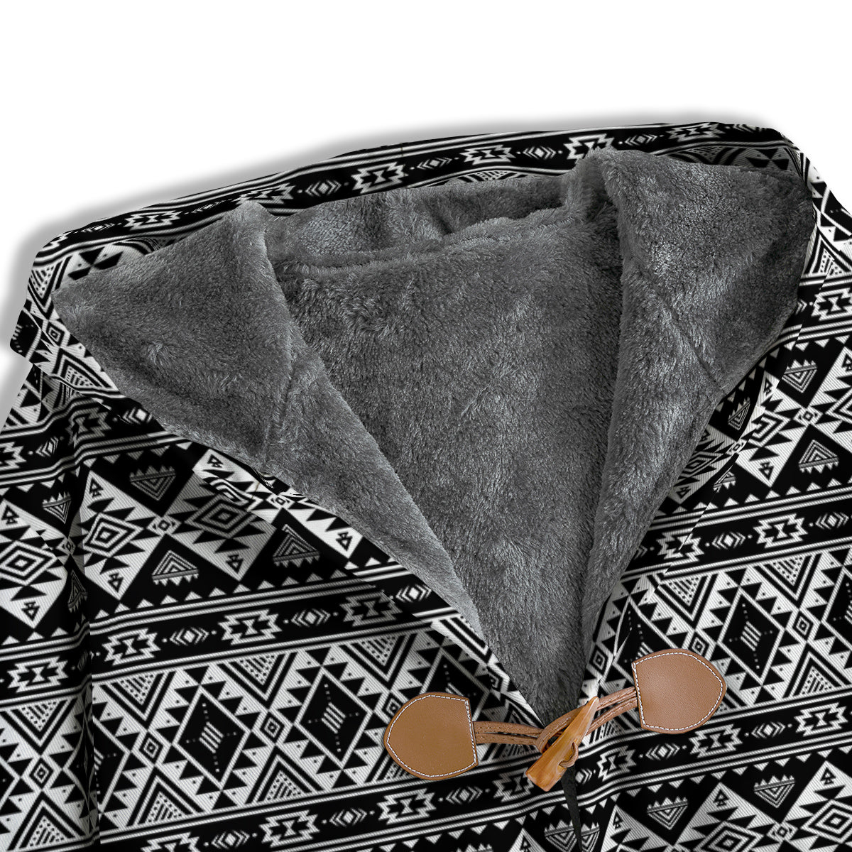 Aztec Dark Grey Print Pattern Men's Windbreaker Jacket-grizzshop