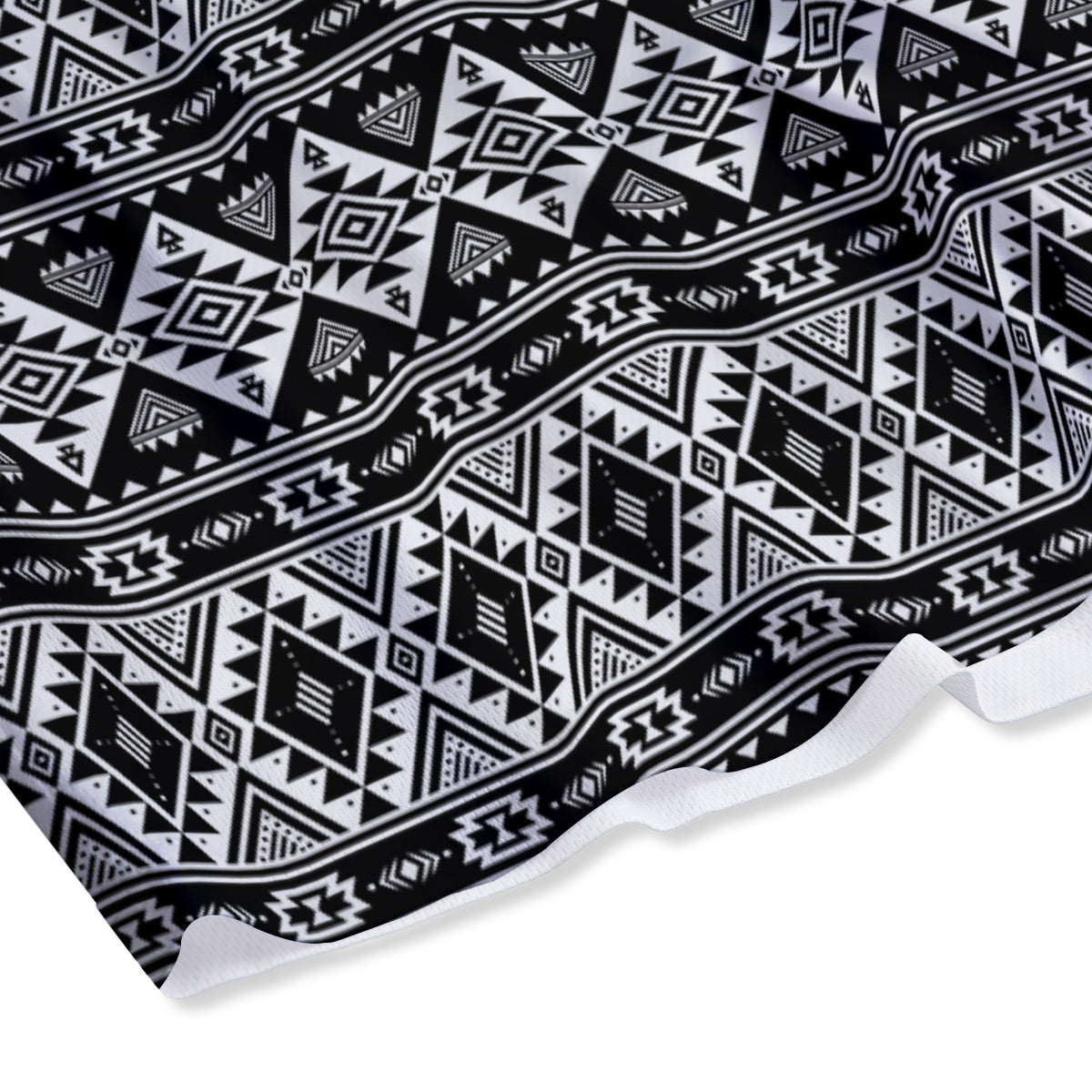 Aztec Dark Grey Print Pattern Mesh Shorts