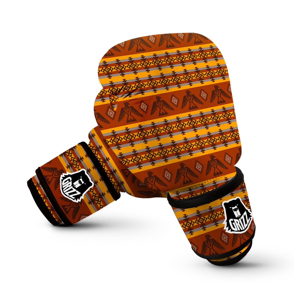 Aztec Eagle Pattern Print Boxing Gloves-grizzshop