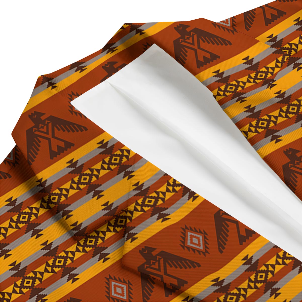 Aztec Eagle Pattern Print Men's Blazer-grizzshop