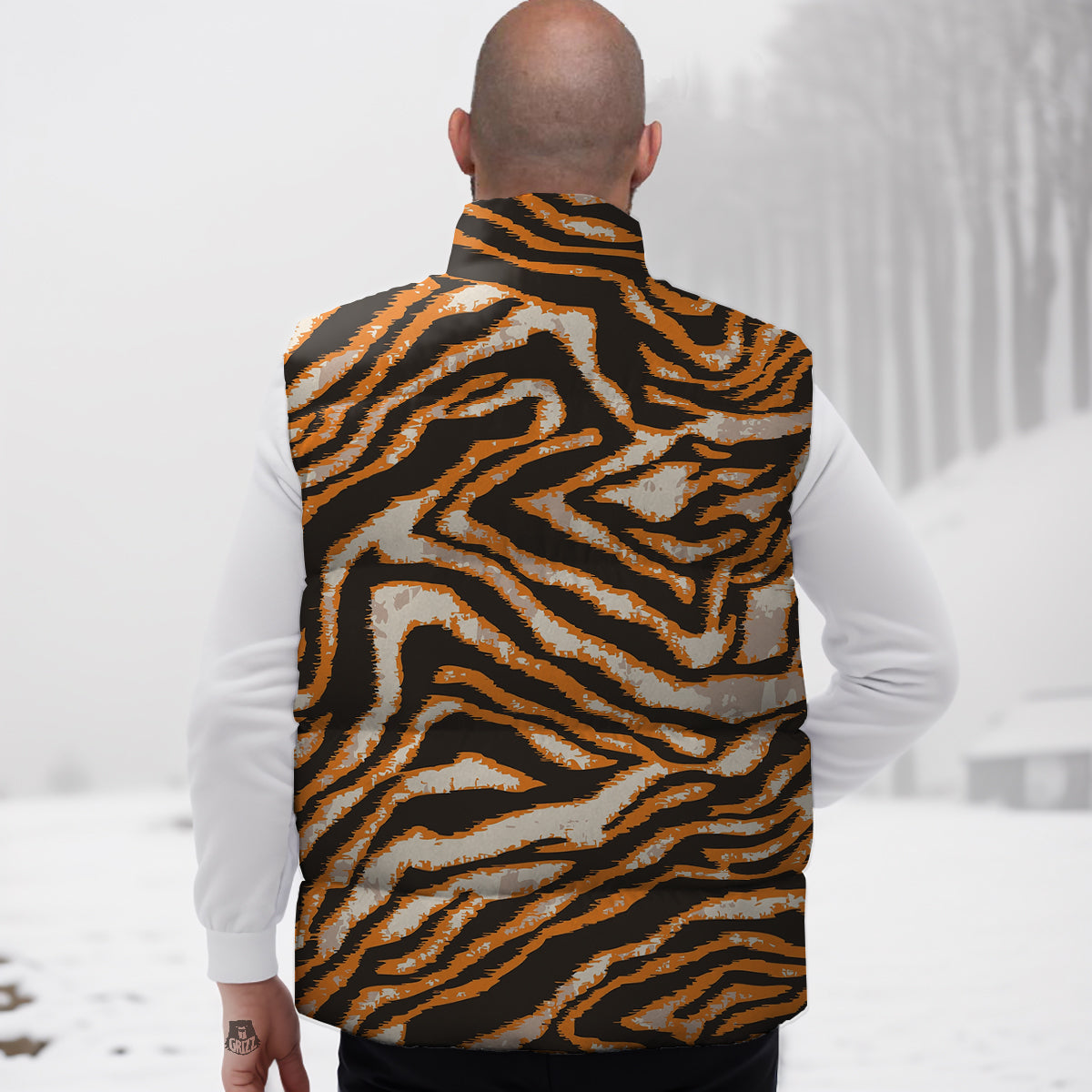 Aztec Eagle Print Pattern Down Vest