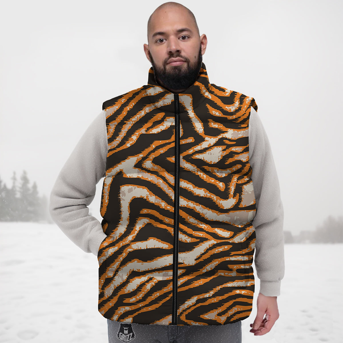 Aztec Eagle Print Pattern Down Vest