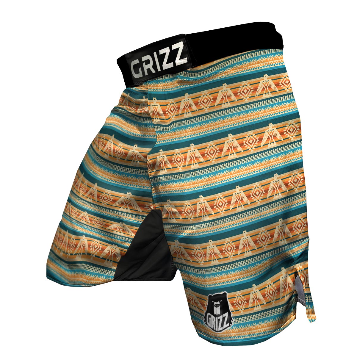 Aztec Eagle Print Pattern MMA Shorts-grizzshop