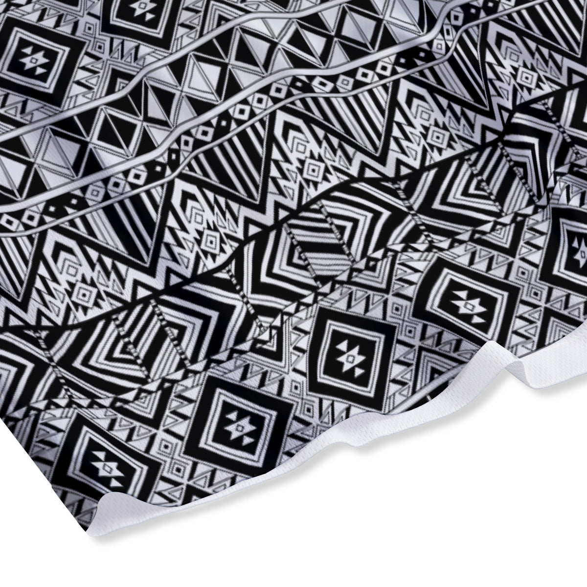 Buffalo Check White And Green Print Mesh Shorts
