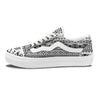 Aztec Grey And White Print Pattern Skate Shoes-grizzshop