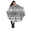 Aztec Grey And White Print Pattern Umbrella-grizzshop