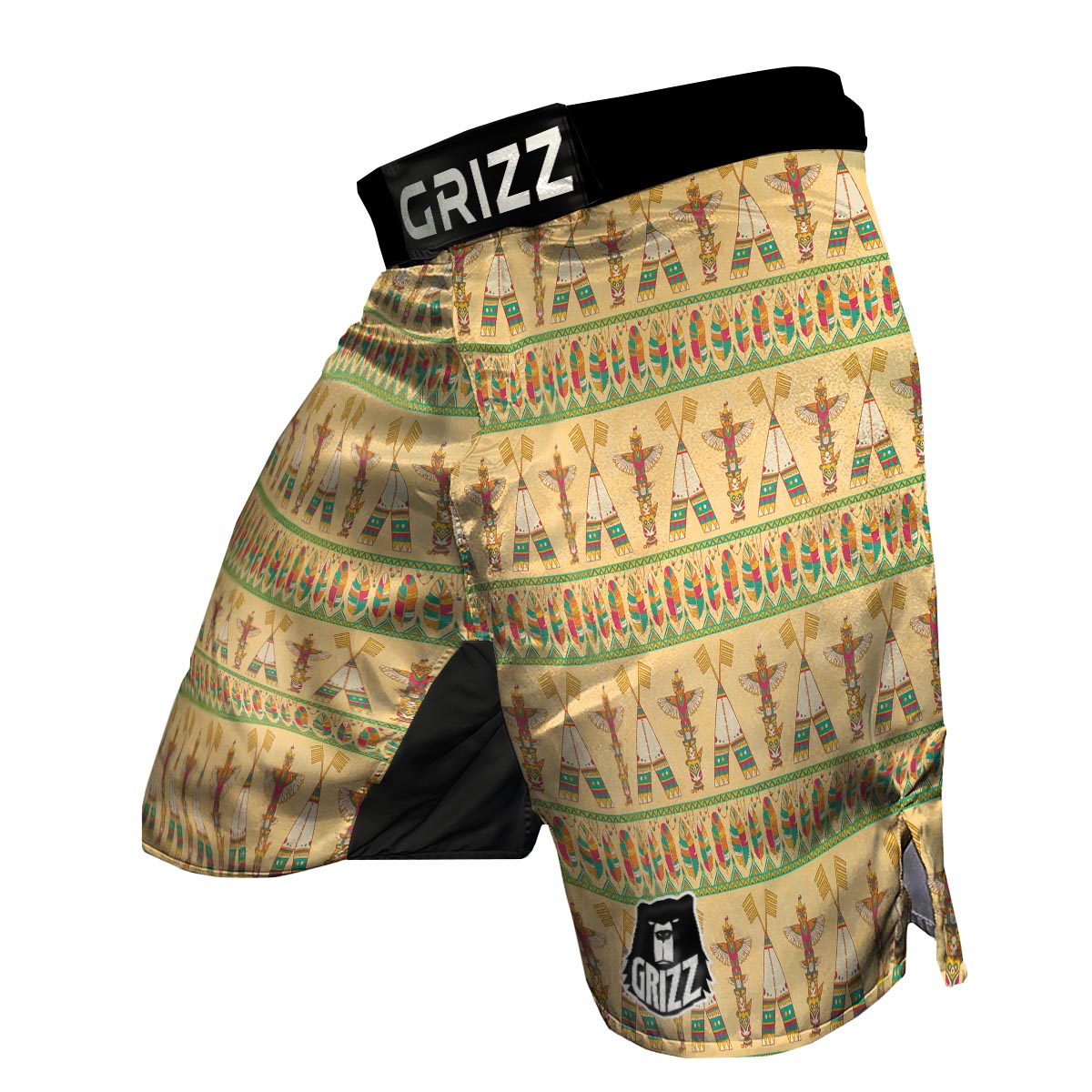 Aztec Indians Navajo Tribal Native American Print MMA Shorts-grizzshop