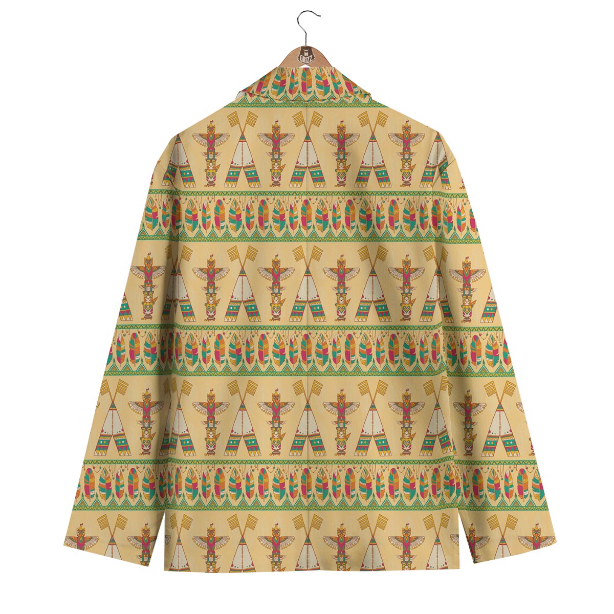 Aztec Indians Navajo Tribal Native American Print Men's Blazer-grizzshop