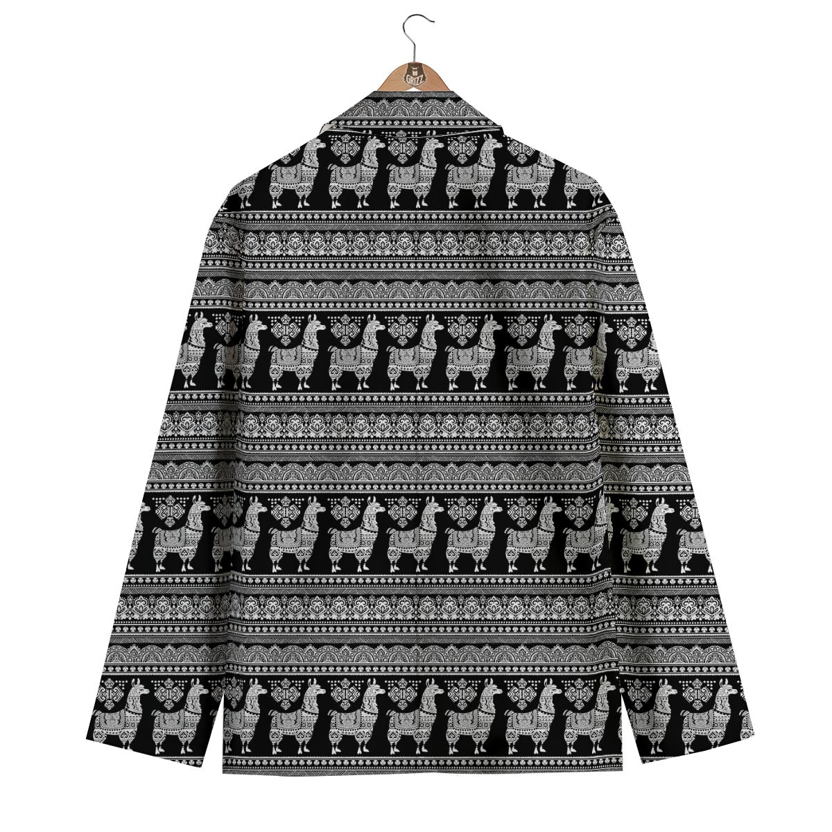 Aztec Llama Pattern Print Men's Blazer-grizzshop