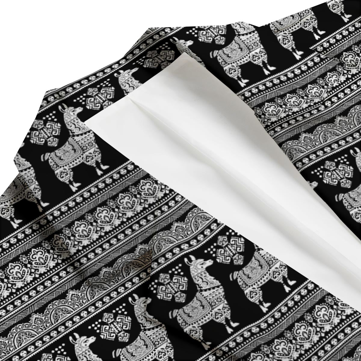 Aztec Llama Pattern Print Men's Blazer-grizzshop