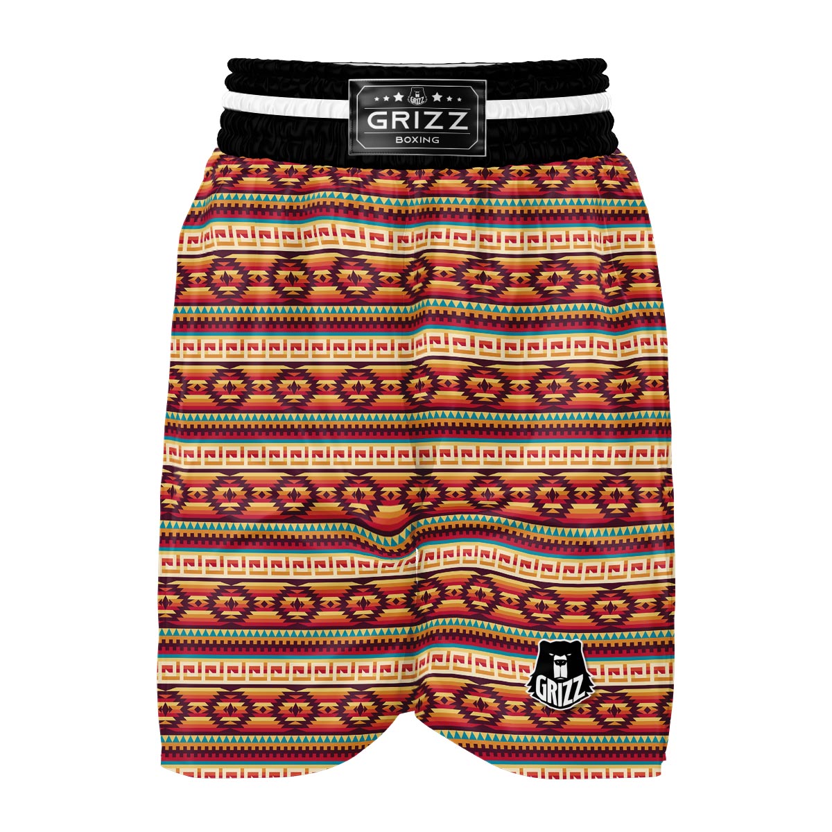 Aztec Native American Tribal Navajo Indians Print Boxing Shorts-grizzshop