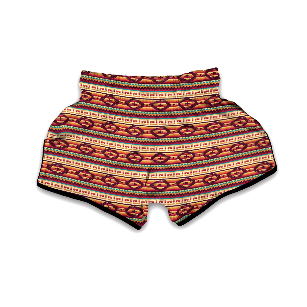 Aztec Native American Tribal Navajo Indians Print Muay Thai Boxing Shorts-grizzshop