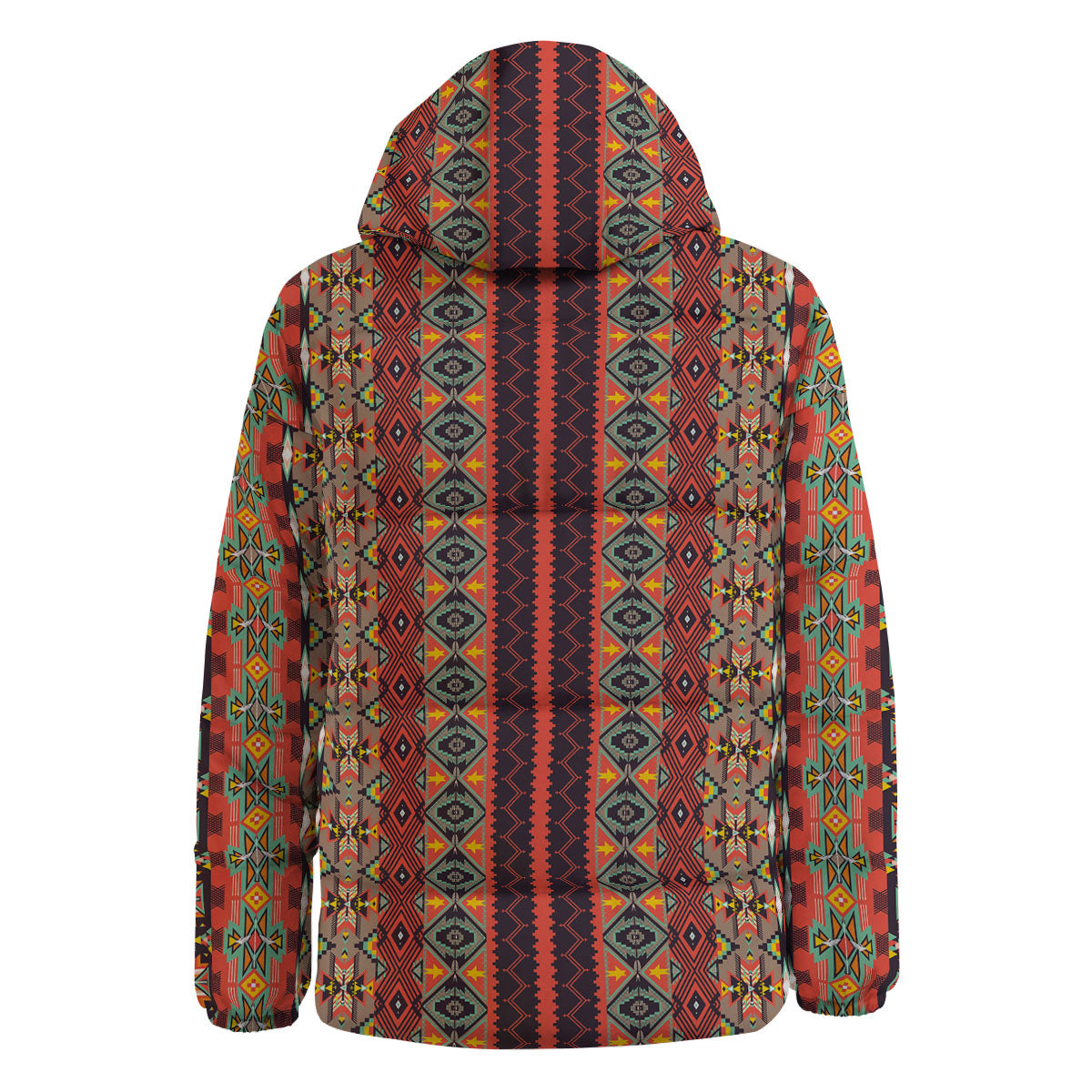 Aztec Native Tribal Print Pattern Down Jacket-grizzshop