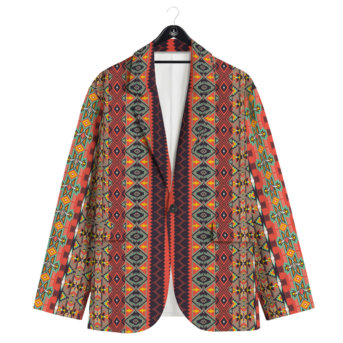 Aztec Native Tribal Print Pattern Men's Sport Coat-grizzshop
