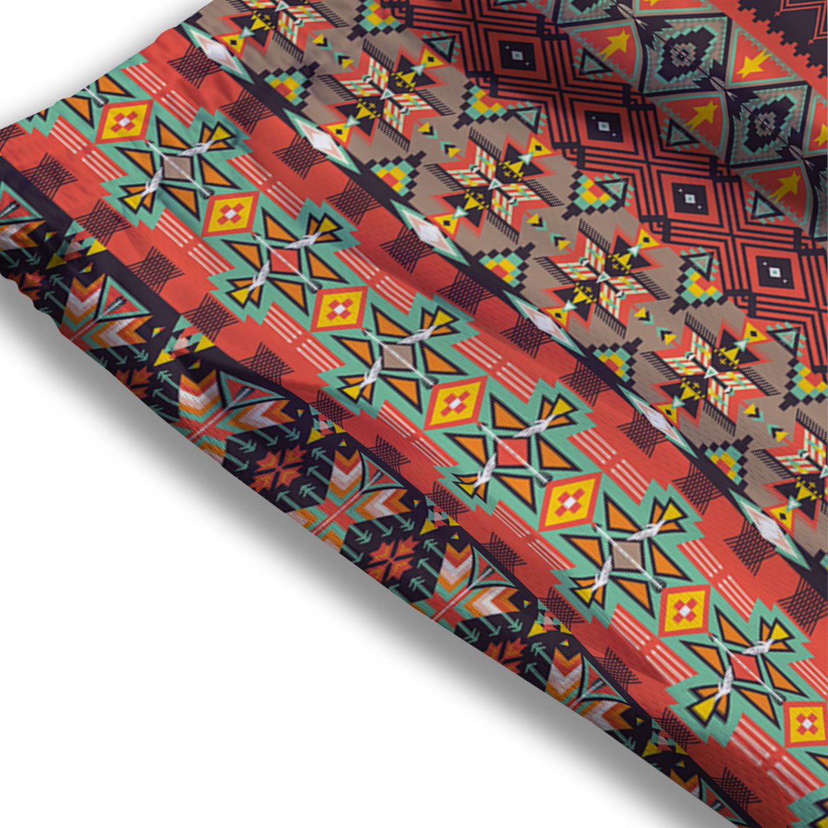 Aztec Native Tribal Print Pattern Mesh Shorts
