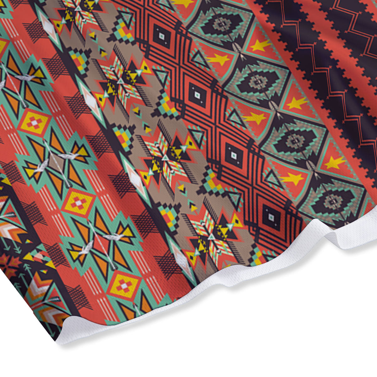 Aztec Native Tribal Print Pattern Mesh Shorts