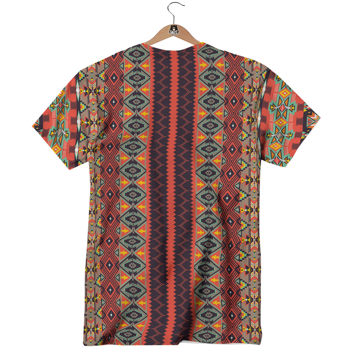 Aztec Native Tribal Print Pattern T-Shirt-grizzshop