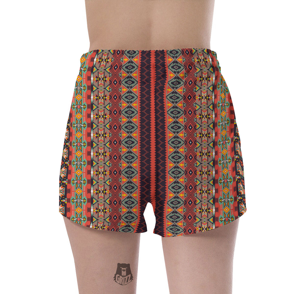 Aztec Native Tribal Print Pattern Women's Shorts-grizzshop