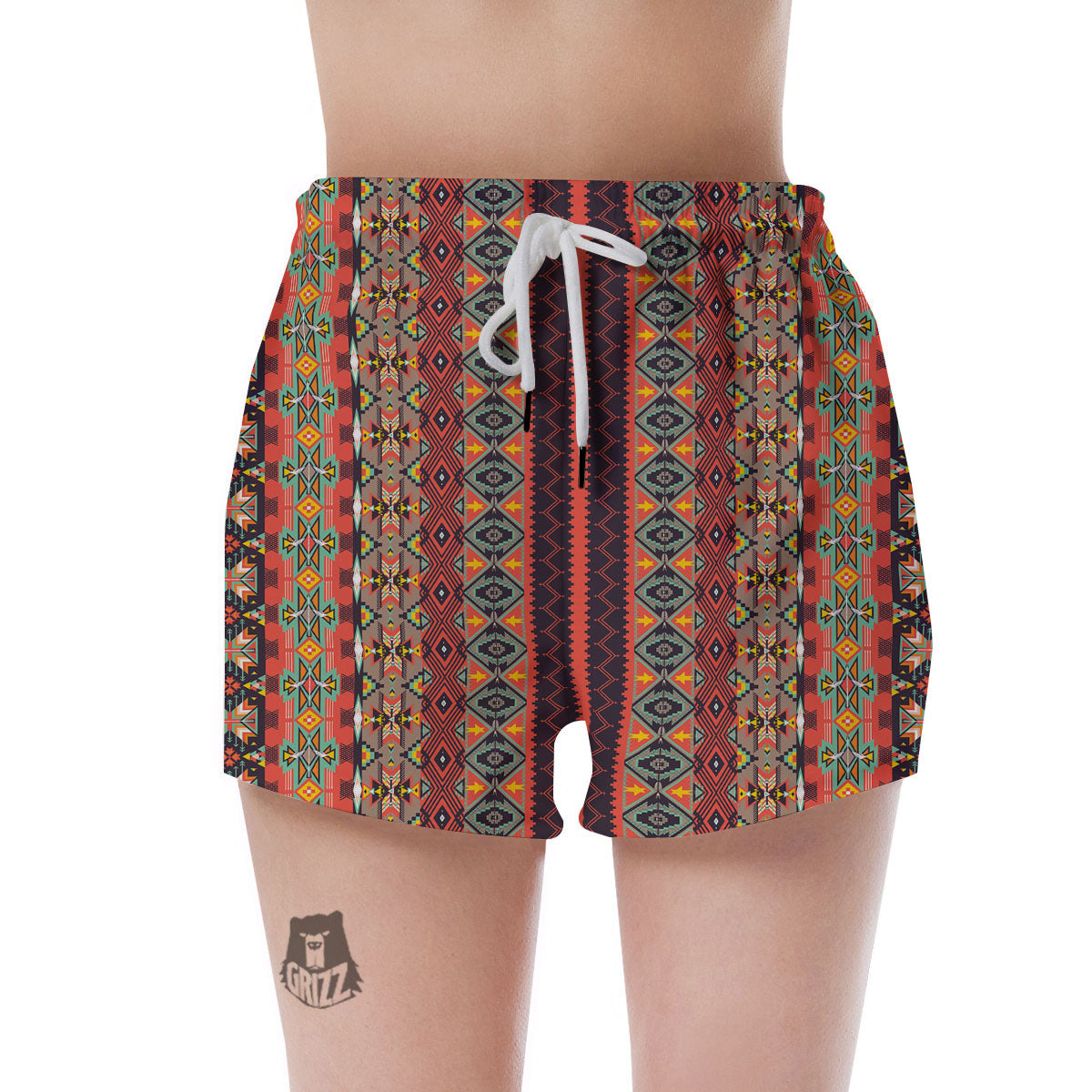Aztec Native Tribal Print Pattern Women's Shorts-grizzshop
