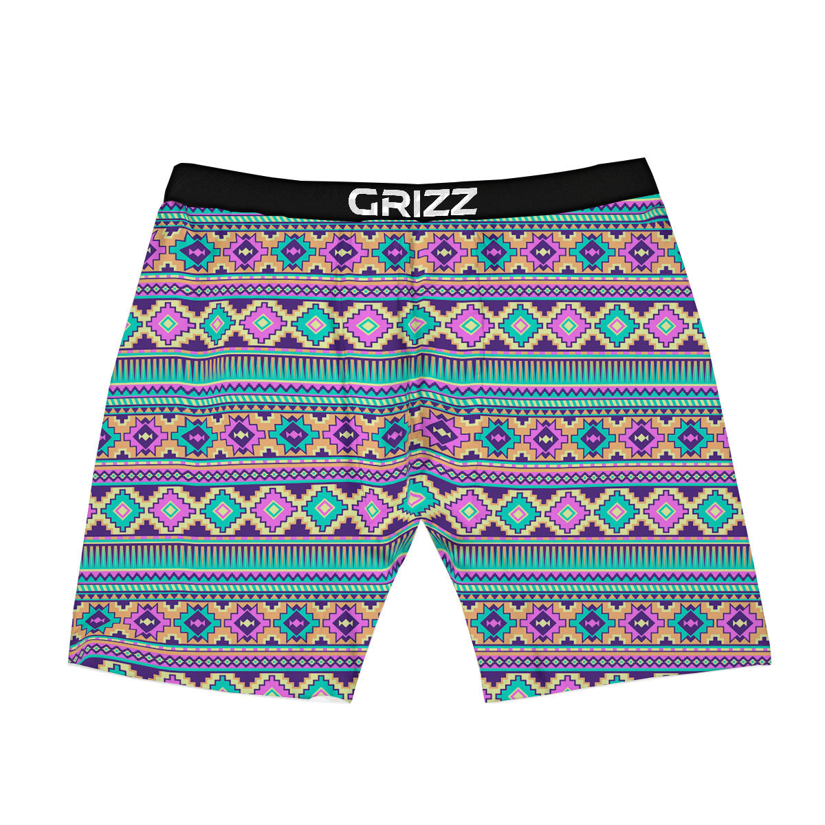 Aztec Neon Native Print Pattern Boxer Briefs-grizzshop