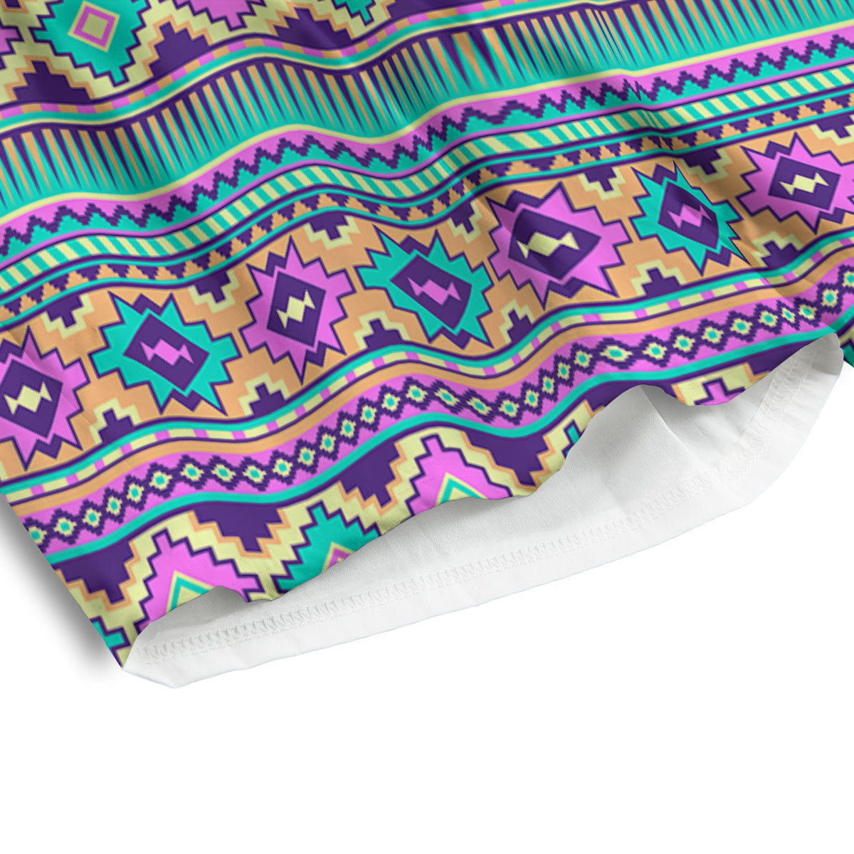 Aztec Neon Native Print Pattern Men's Athletic Shorts