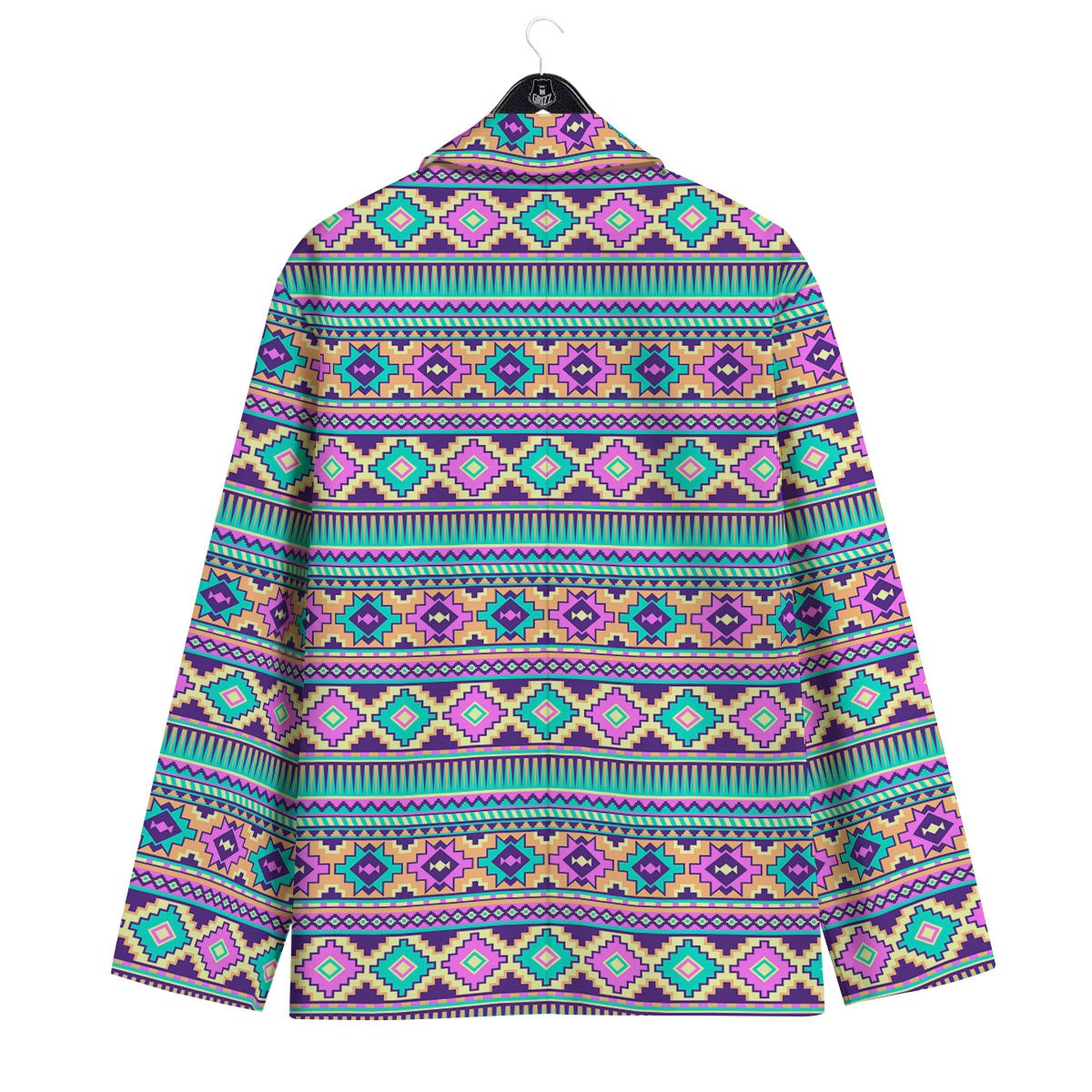 Aztec Neon Native Print Pattern Men's Sport Coat-grizzshop