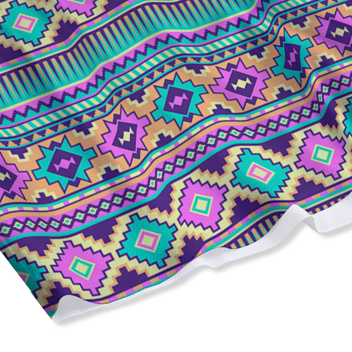 Aztec Neon Native Print Pattern Mesh Shorts