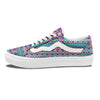 Aztec Neon Native Print Pattern Skate Shoes-grizzshop