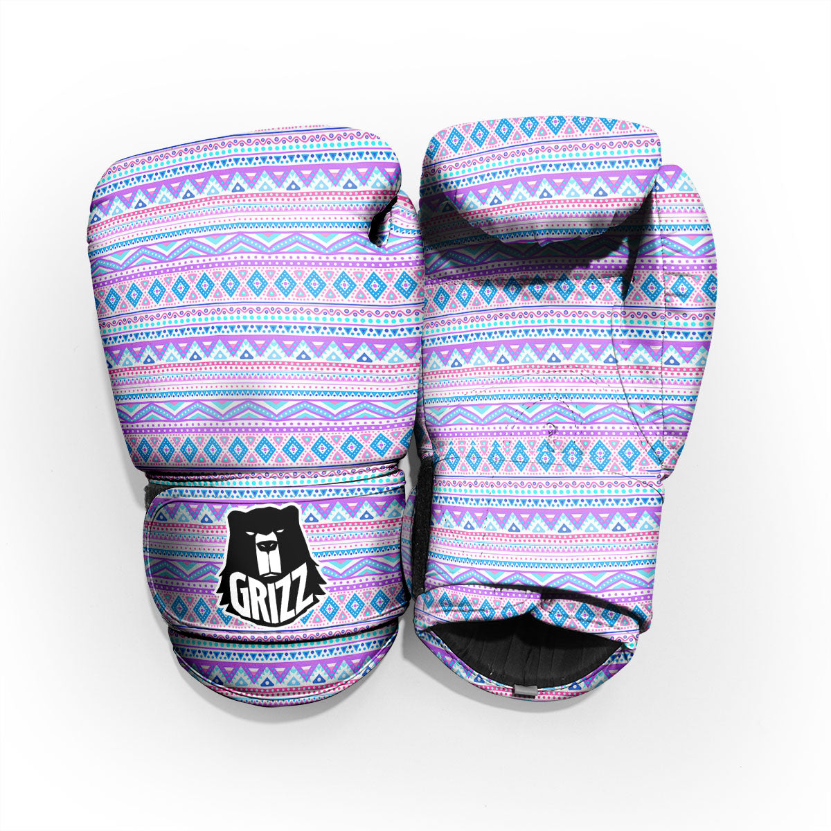 Aztec Pink And Pastel Print Pattern Pro Boxing Glove