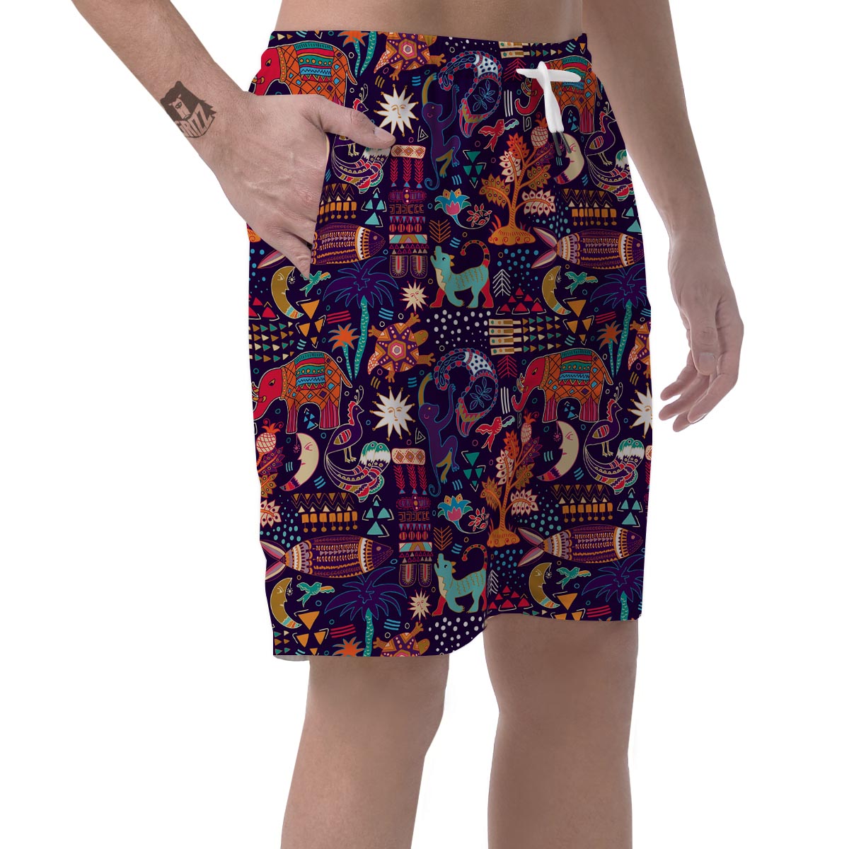 Aztec Psychedelic Trippy Men's Shorts-grizzshop