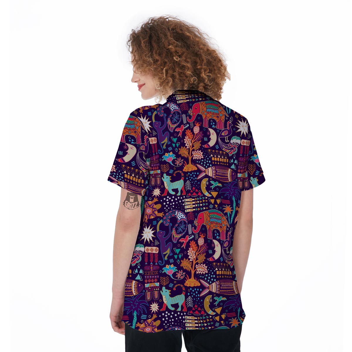 Aztec Psychedelic Trippy Women's Golf Shirts-grizzshop