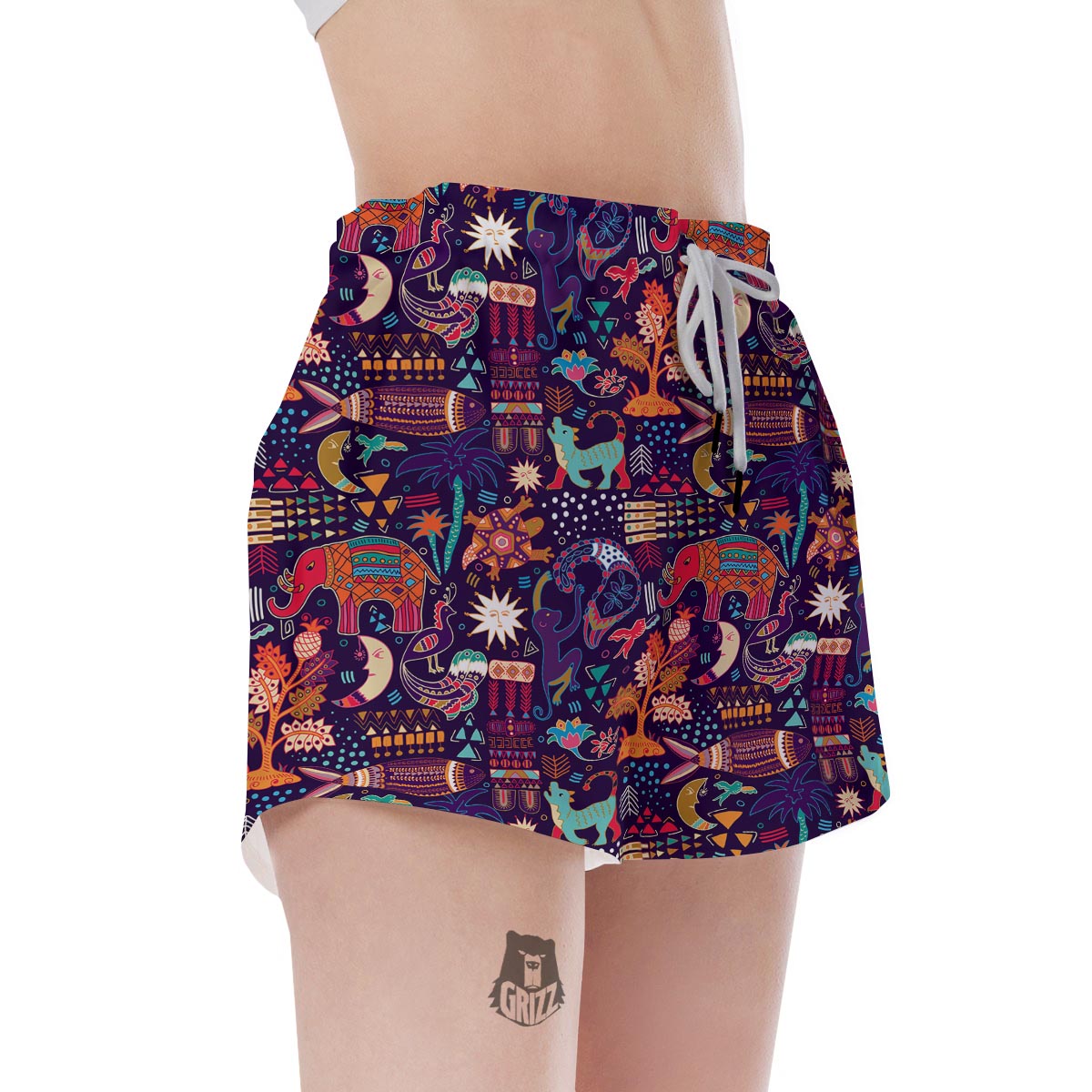 Aztec Psychedelic Trippy Women's Shorts-grizzshop