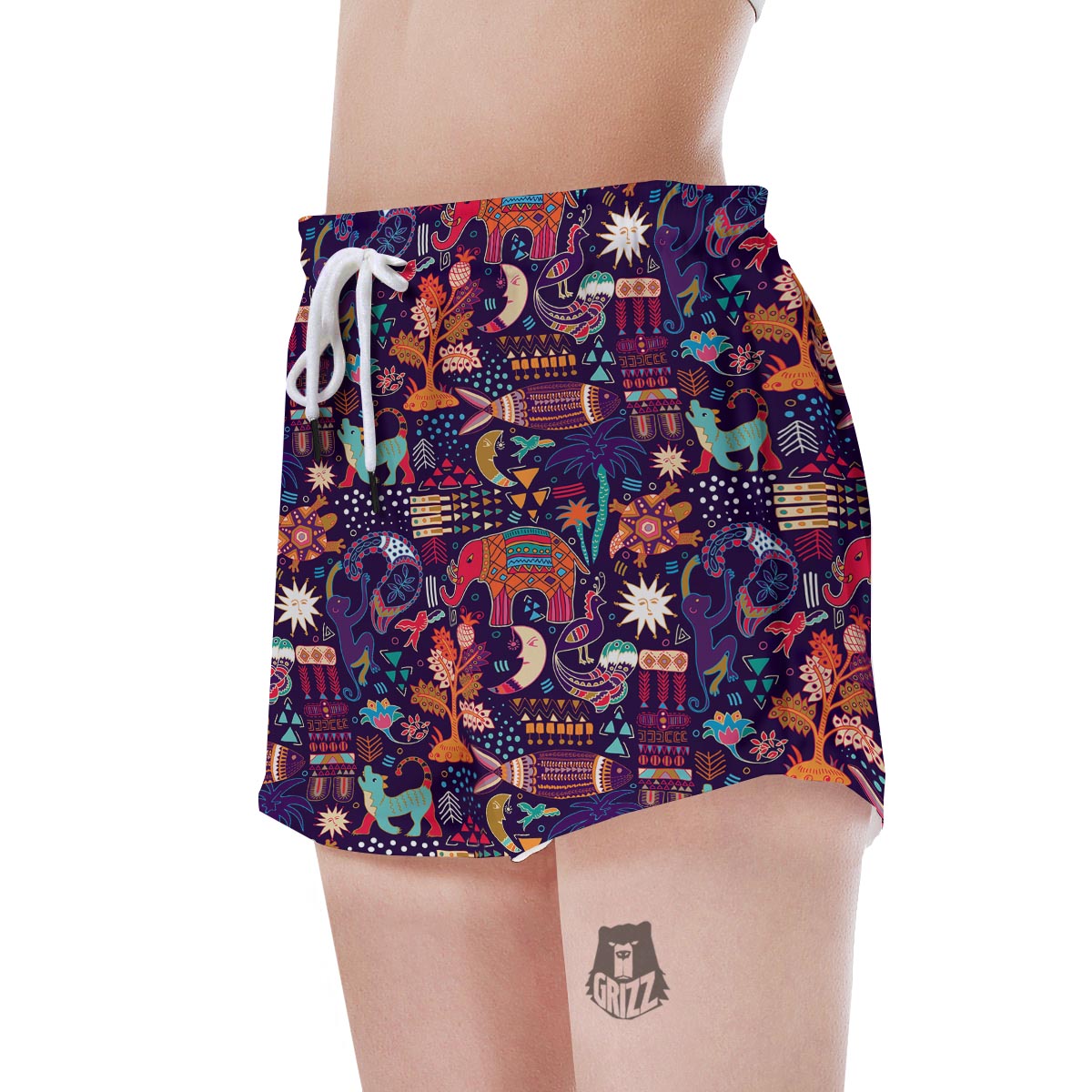 Aztec Psychedelic Trippy Women's Shorts-grizzshop