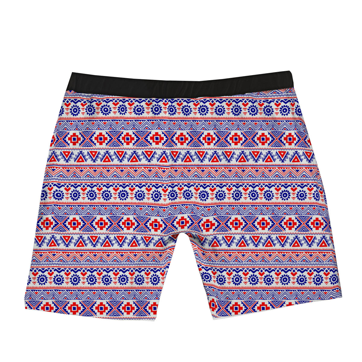 Aztec Red And Blue Print Pattern Boxer Briefs-grizzshop