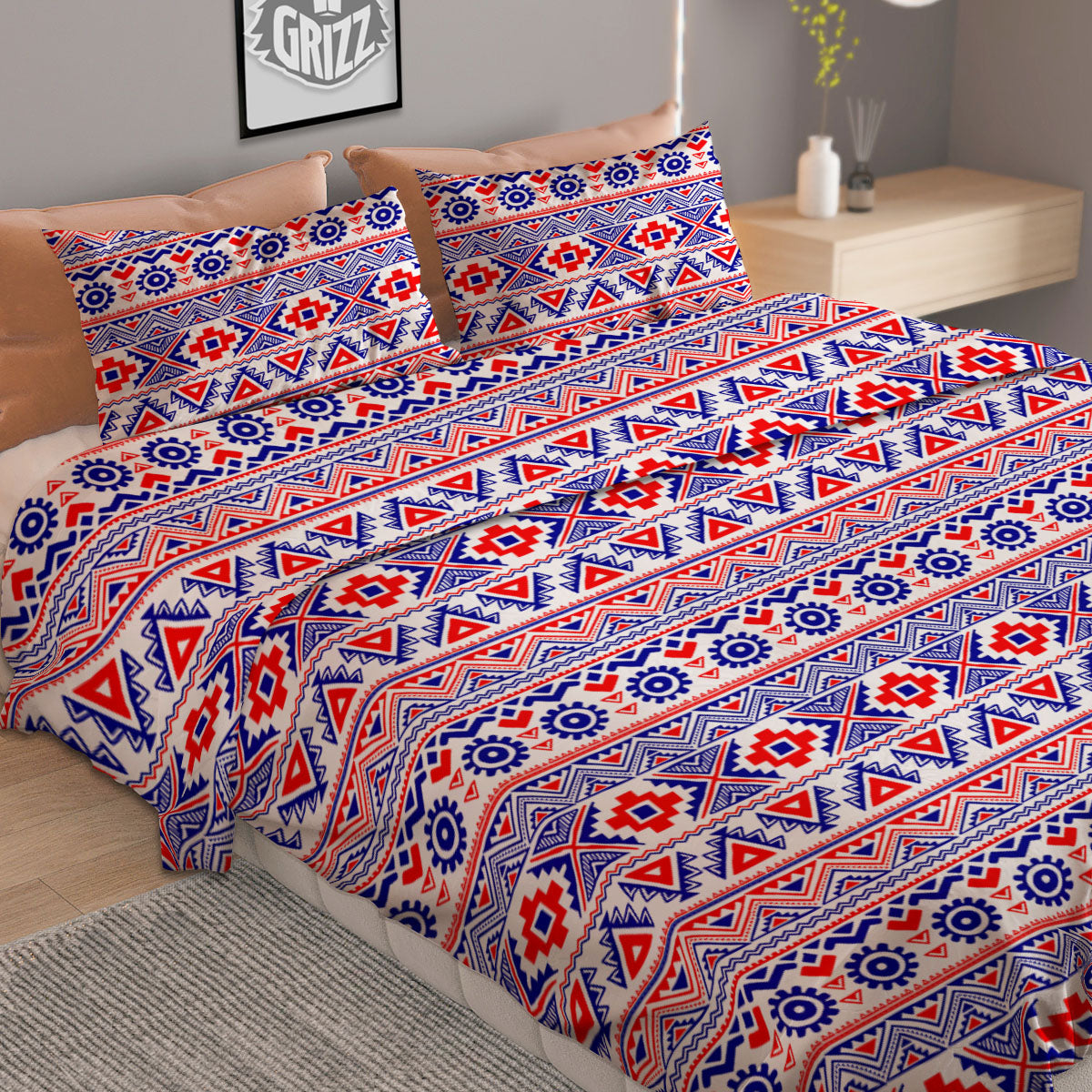 Astronaut Skull Digital Glitch Print Duvet Cover Bedding Set