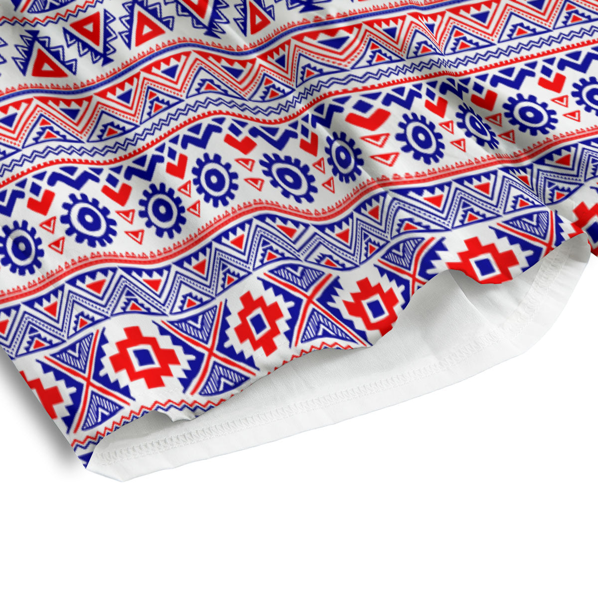Aztec Red And Blue Print Pattern Men's Athletic Shorts