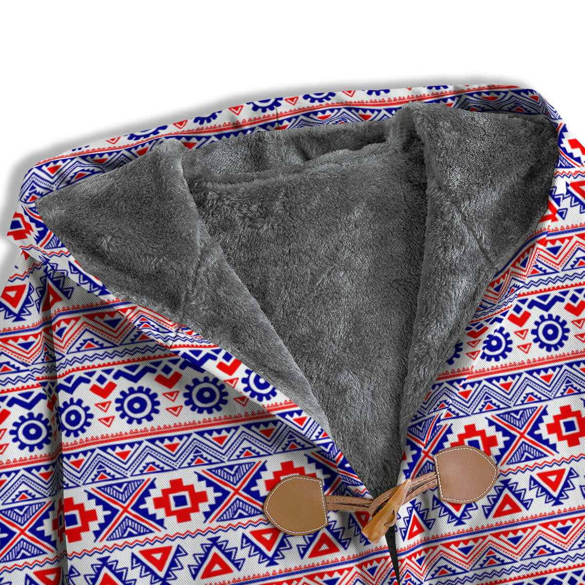 Aztec Red And Blue Print Pattern Men's Windbreaker Jacket-grizzshop