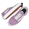 Aztec Red And Blue Print Pattern Skate Shoes-grizzshop