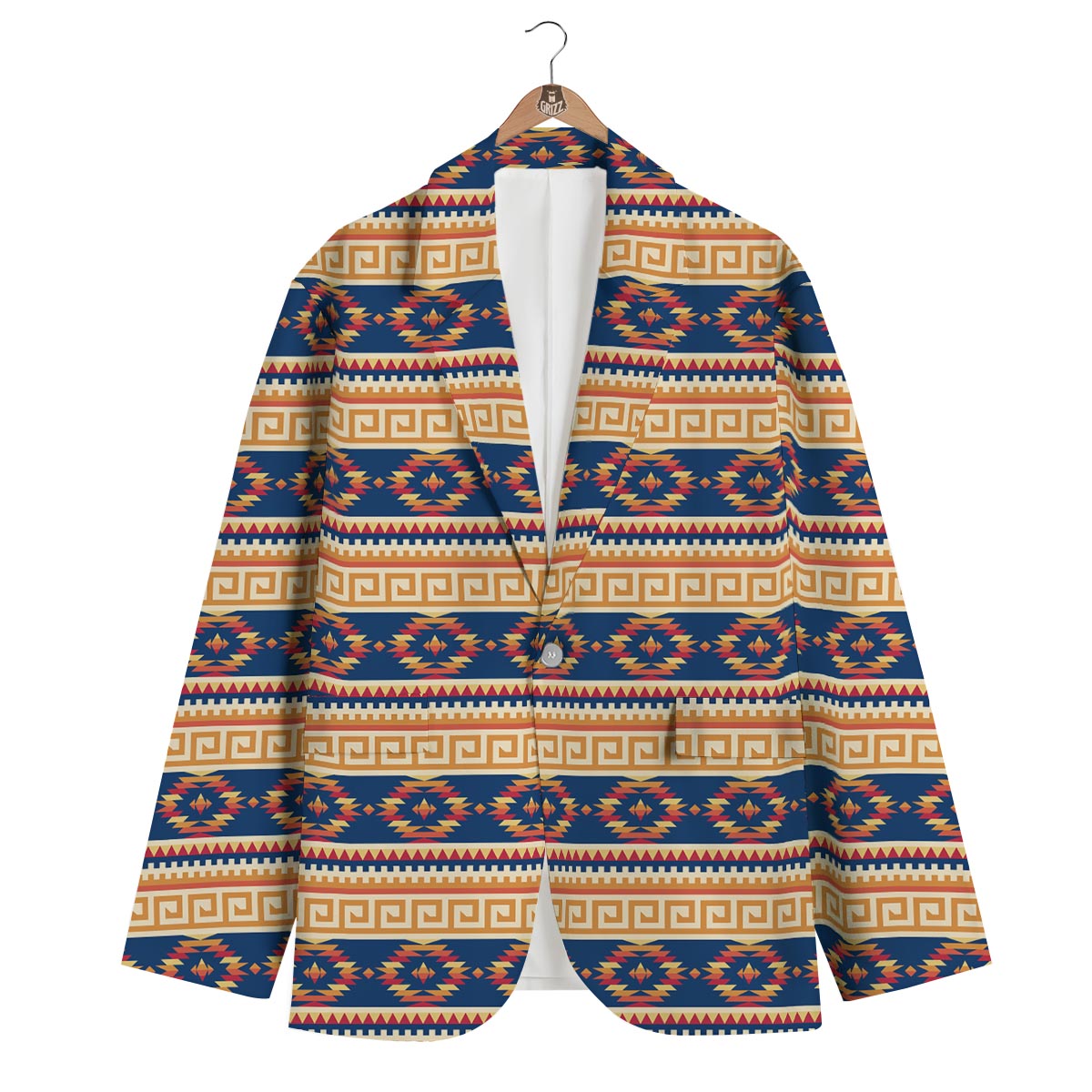 Aztec Tribal Indians Navajo Native American Print Men's Blazer-grizzshop