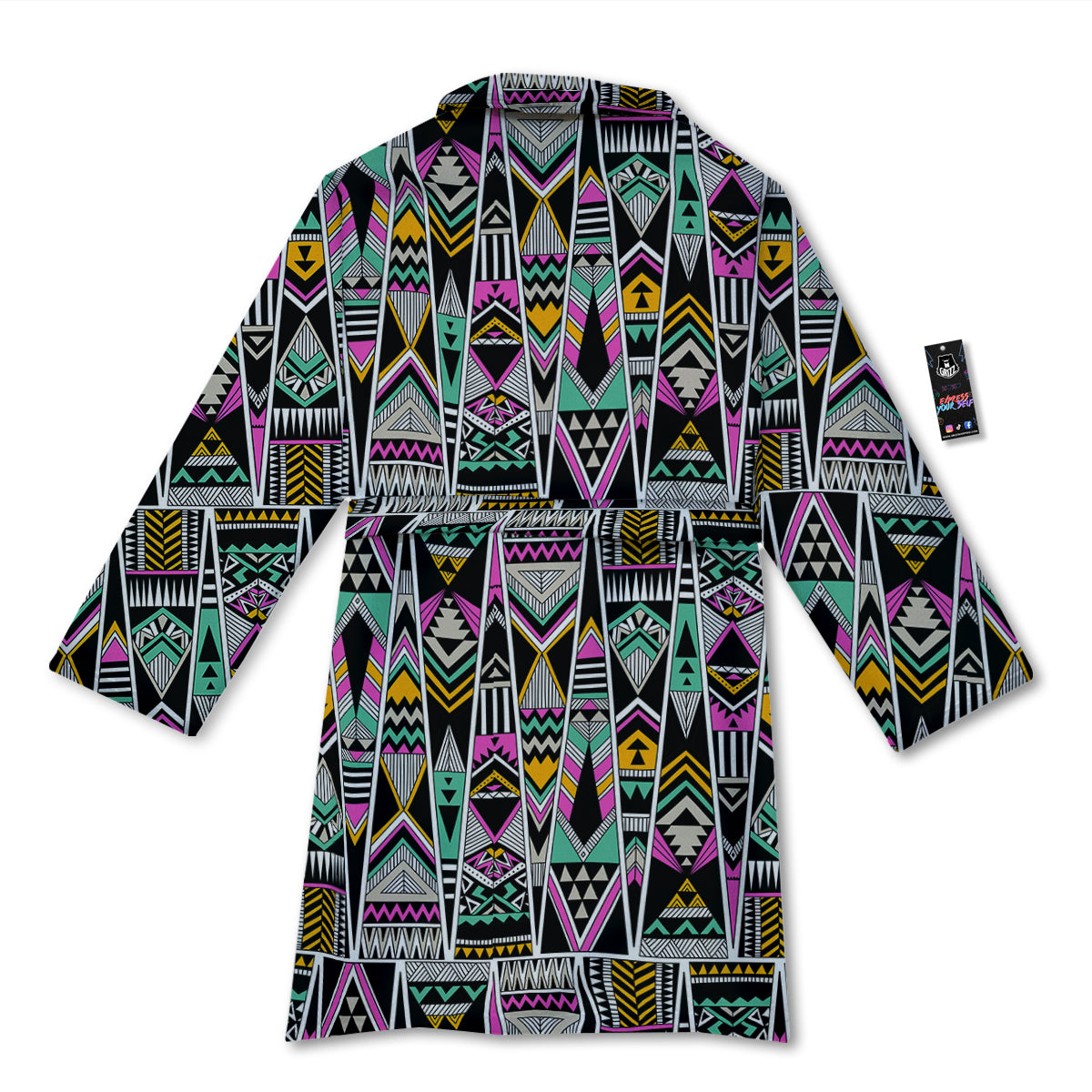 Aztec Tribal Vintage Print Pattern Bathrobe-grizzshop