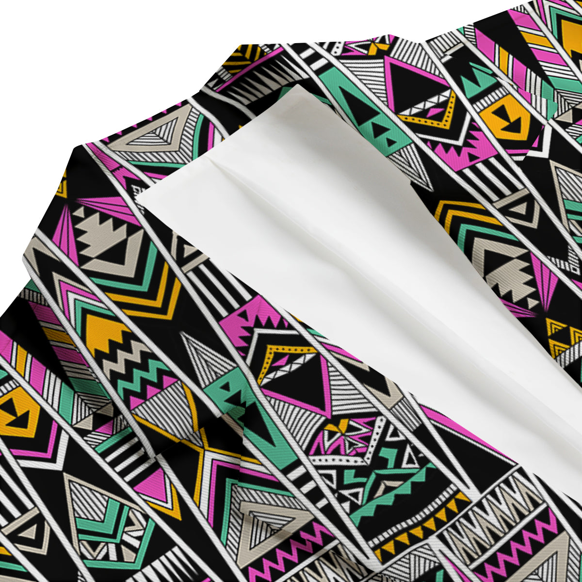 Aztec Tribal Vintage Print Pattern Men's Blazer-grizzshop