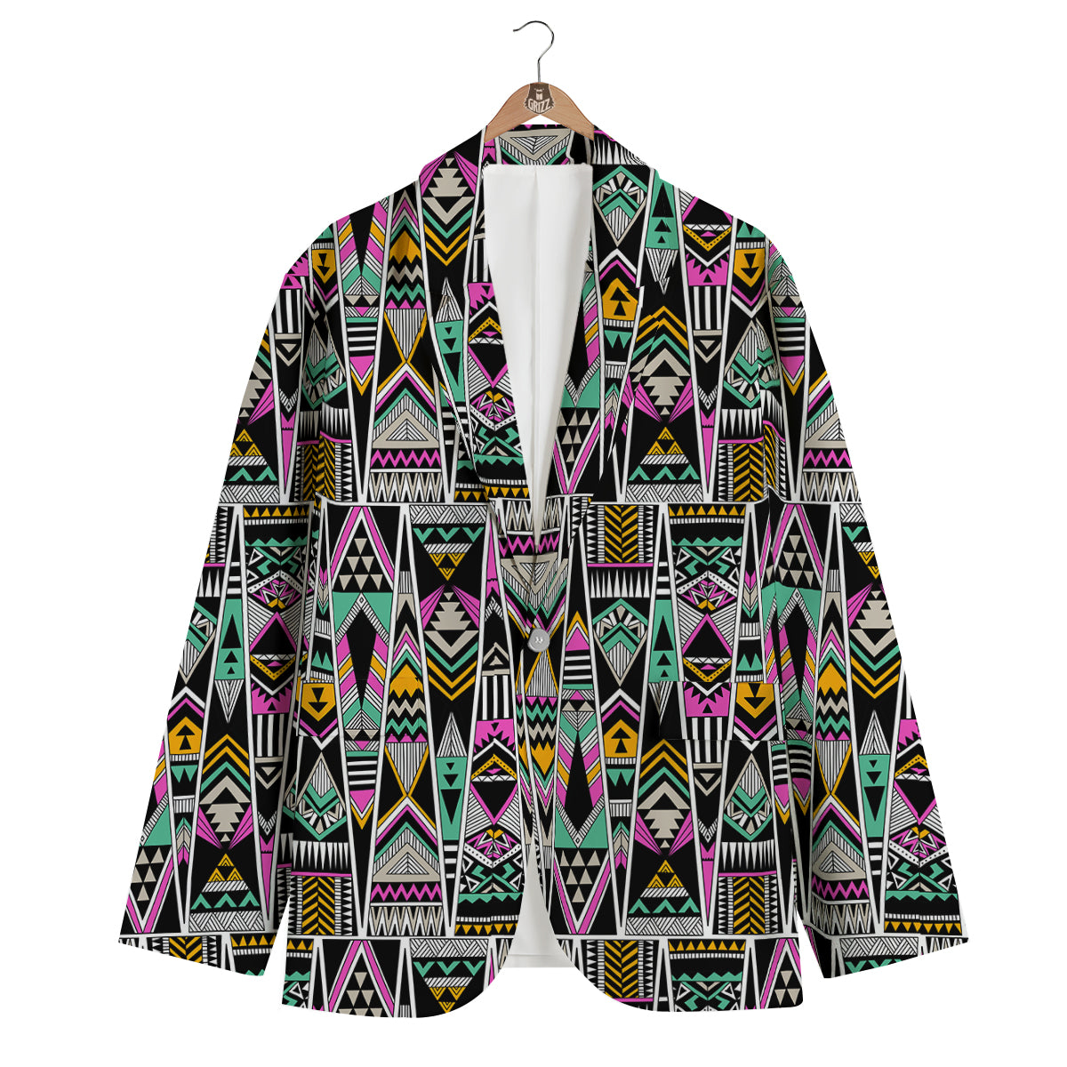 Aztec Tribal Vintage Print Pattern Men's Blazer-grizzshop