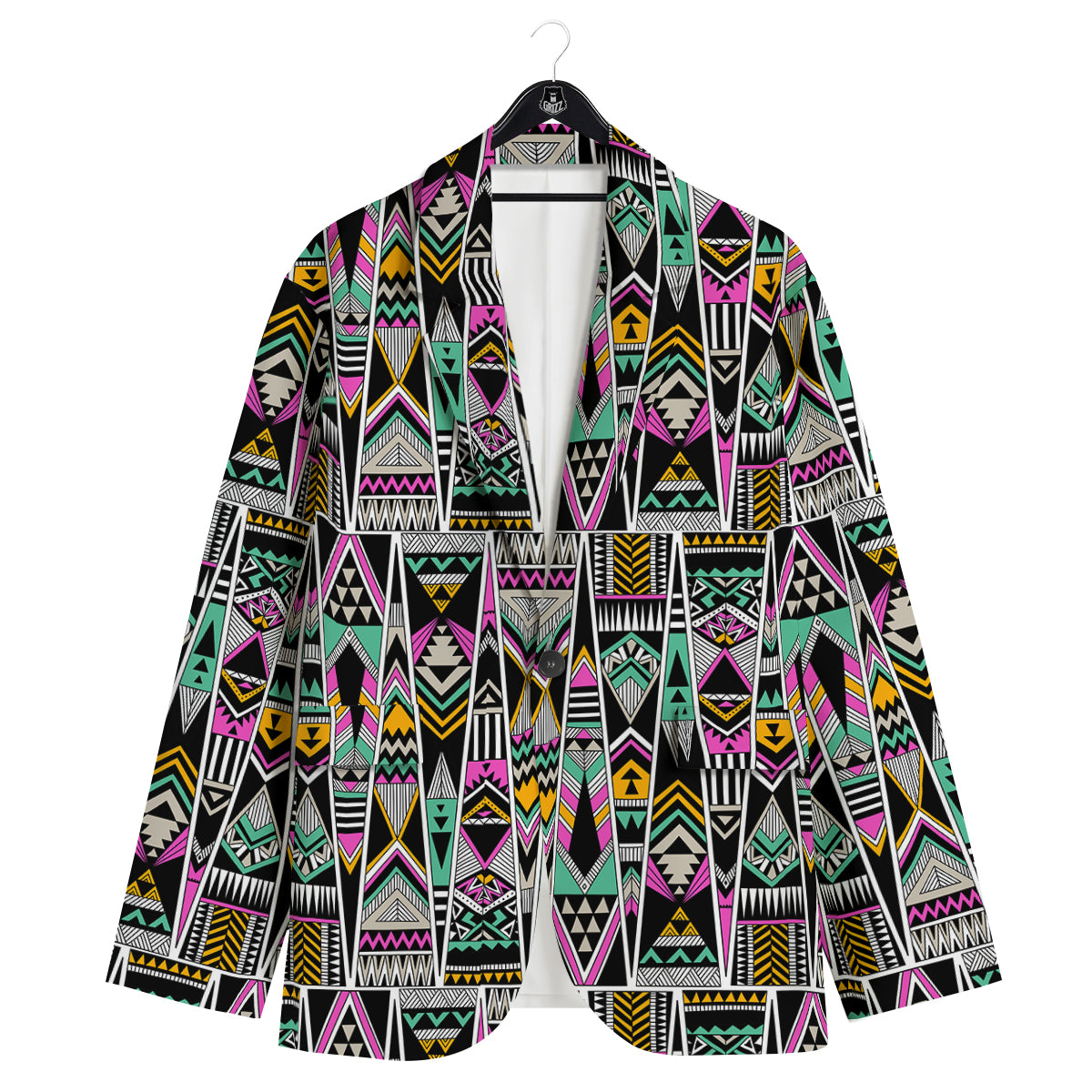 Aztec Tribal Vintage Print Pattern Men's Sport Coat-grizzshop