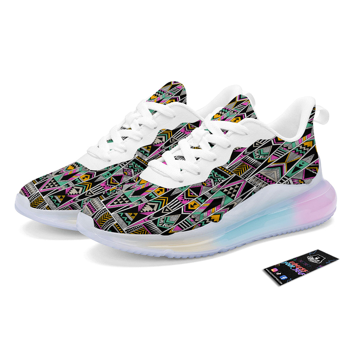Aztec Tribal Vintage Print Pattern Running Sneakers-grizzshop