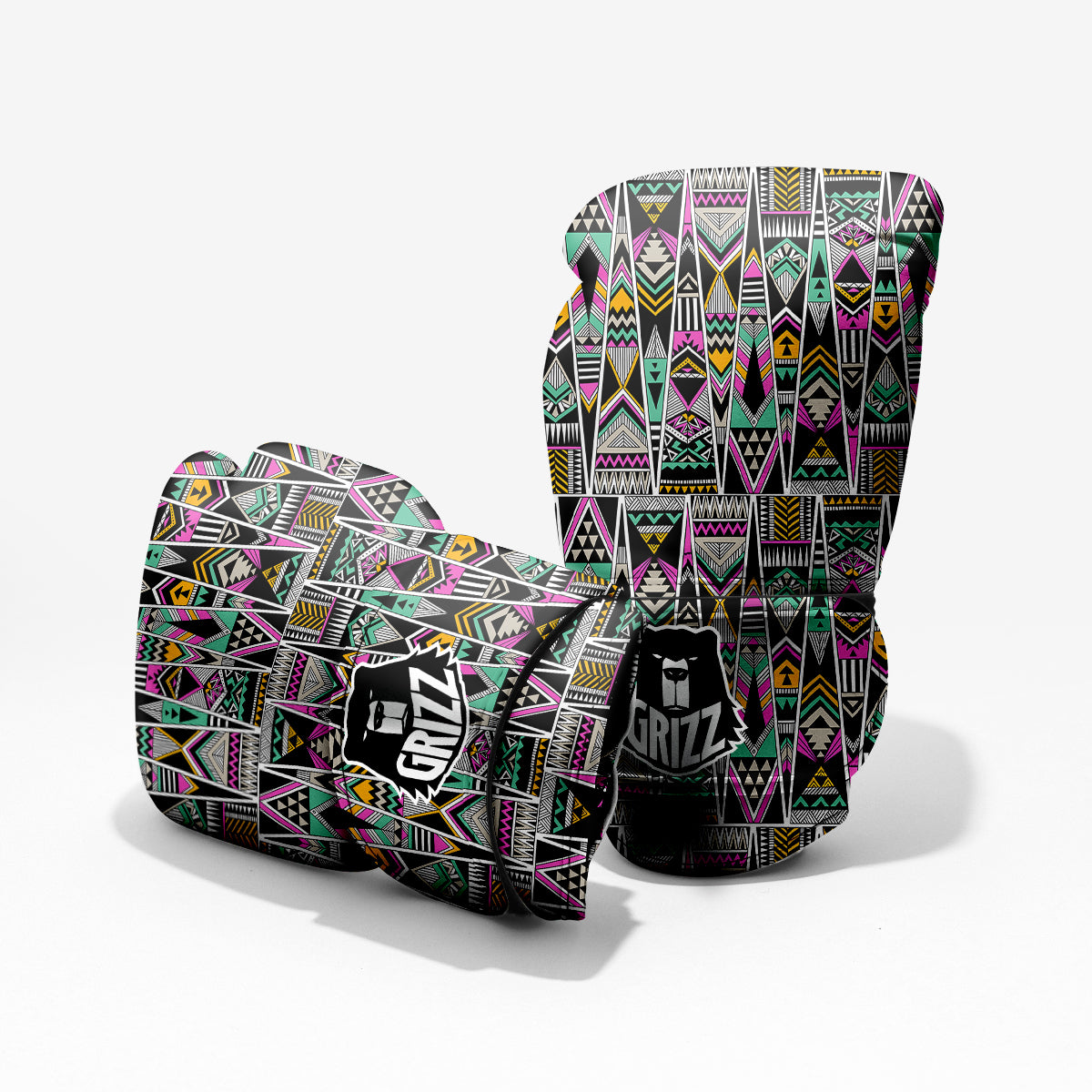 Aztec Tribal Vintage Print Pattern Pro Boxing Glove