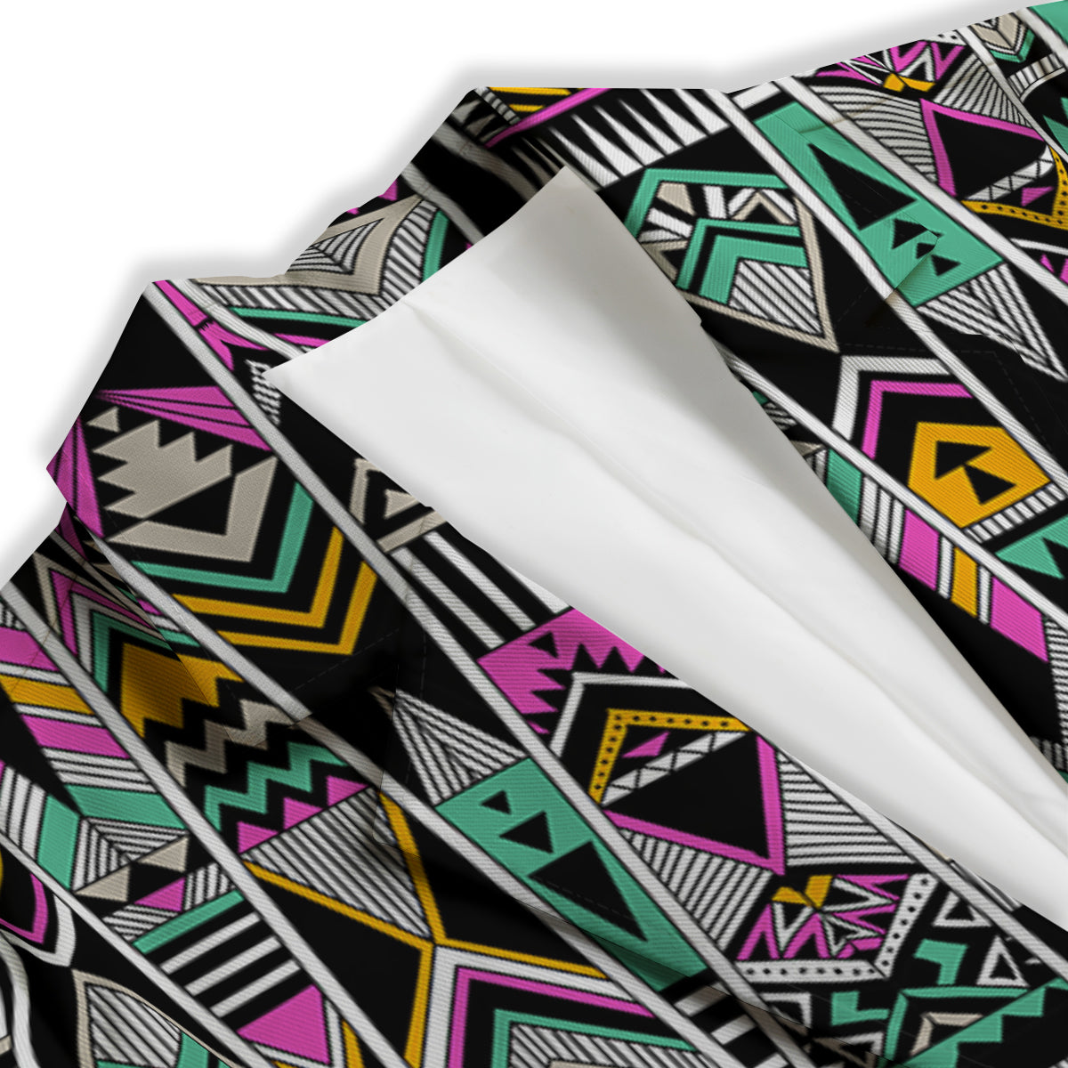 Aztec Tribal Vintage Print Pattern Women's Blazer-grizzshop