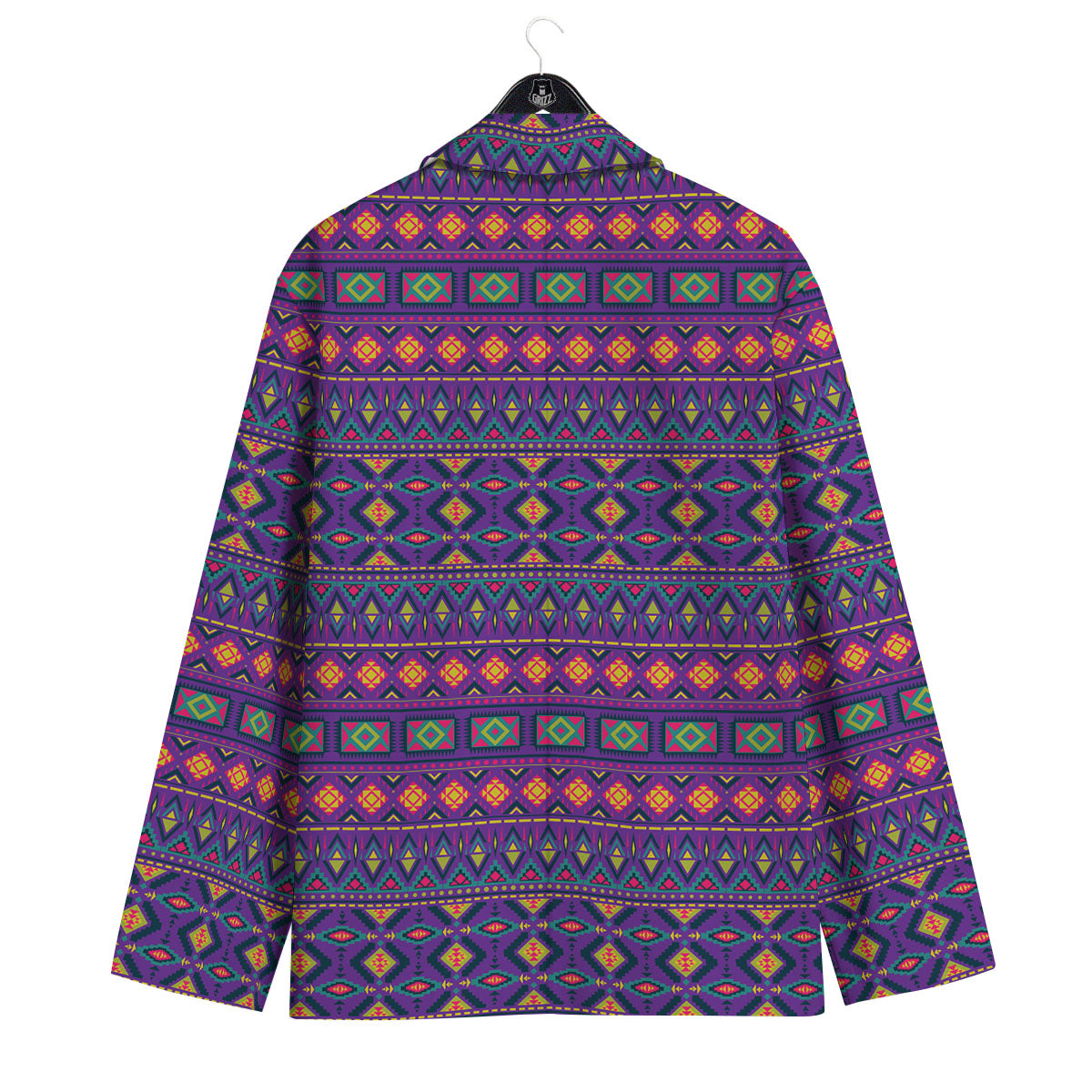 Aztec Trippy Neon Ethnic Print Men's Sport Coat-grizzshop