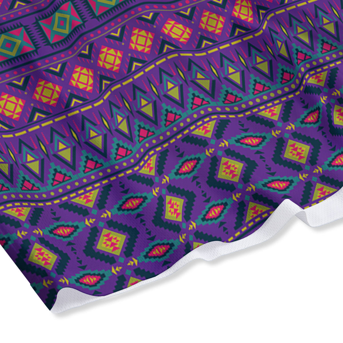 Aztec Trippy Neon Ethnic Print Mesh Shorts
