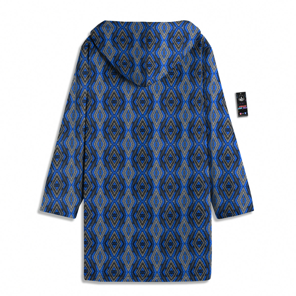 Aztec Trippy Turquoise Ethnic Print Pattern Men's Windbreaker Jacket-grizzshop